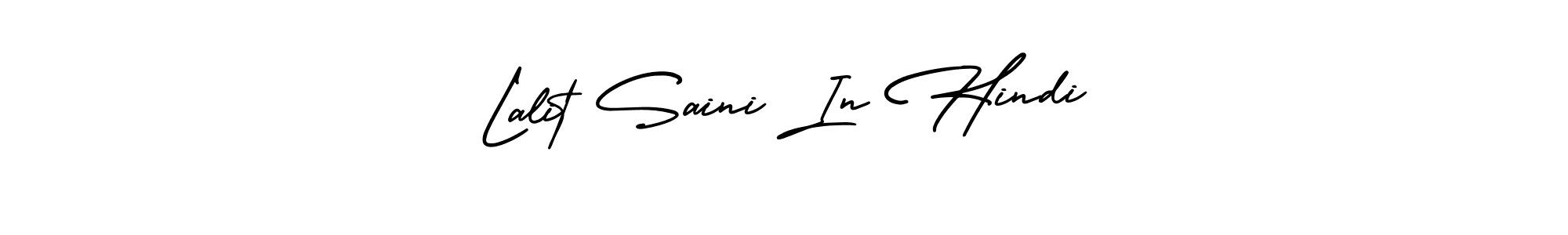AmerikaSignatureDemo-Regular is a professional signature style that is perfect for those who want to add a touch of class to their signature. It is also a great choice for those who want to make their signature more unique. Get Lalit Saini In Hindi name to fancy signature for free. Lalit Saini In Hindi signature style 3 images and pictures png