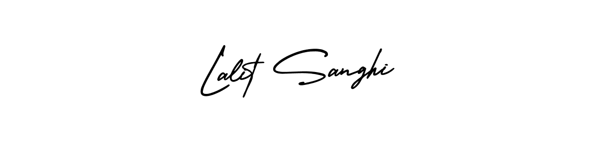 You should practise on your own different ways (AmerikaSignatureDemo-Regular) to write your name (Lalit Sanghi) in signature. don't let someone else do it for you. Lalit Sanghi signature style 3 images and pictures png