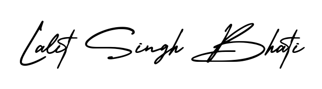 Get an exclusive digital autograph for Lalit Singh Bhati. The AmerikaSignatureDemo-Regular typeface captures the charm of real penmanship on paper. Lalit Singh Bhati signature style 3 images and pictures png