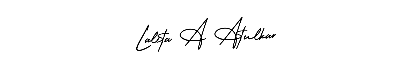 Best and Professional Signature Style for Lalita A Atulkar. AmerikaSignatureDemo-Regular Best Signature Style Collection. Lalita A Atulkar signature style 3 images and pictures png