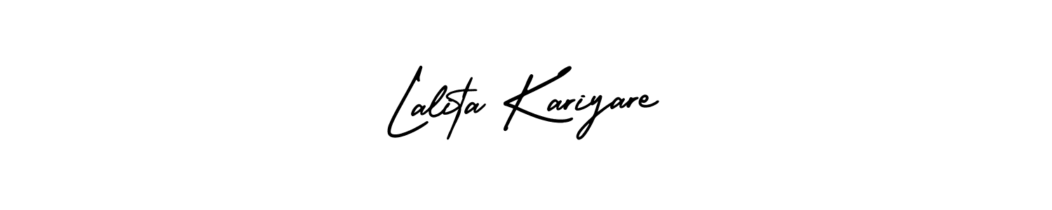 Similarly AmerikaSignatureDemo-Regular is the best handwritten signature design. Signature creator online .You can use it as an online autograph creator for name Lalita Kariyare. Lalita Kariyare signature style 3 images and pictures png