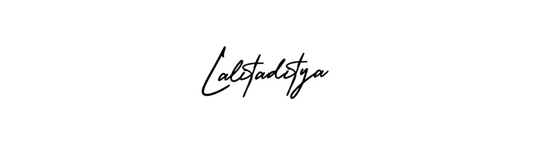 How to make Lalitaditya name signature. Use AmerikaSignatureDemo-Regular style for creating short signs online. This is the latest handwritten sign. Lalitaditya signature style 3 images and pictures png