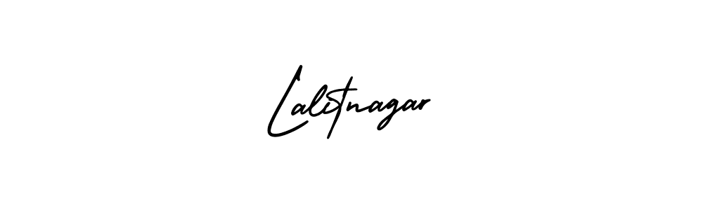 How to make Lalitnagar name signature. Use AmerikaSignatureDemo-Regular style for creating short signs online. This is the latest handwritten sign. Lalitnagar signature style 3 images and pictures png