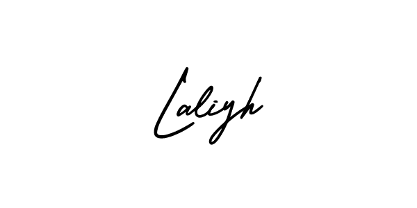 You should practise on your own different ways (AmerikaSignatureDemo-Regular) to write your name (Laliyh) in signature. don't let someone else do it for you. Laliyh signature style 3 images and pictures png