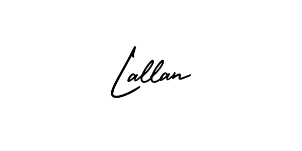 Create a beautiful signature design for name Lallan. With this signature (AmerikaSignatureDemo-Regular) fonts, you can make a handwritten signature for free. Lallan signature style 3 images and pictures png