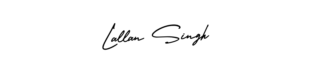 How to make Lallan Singh name signature. Use AmerikaSignatureDemo-Regular style for creating short signs online. This is the latest handwritten sign. Lallan Singh signature style 3 images and pictures png