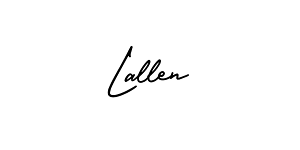 How to make Lallen name signature. Use AmerikaSignatureDemo-Regular style for creating short signs online. This is the latest handwritten sign. Lallen signature style 3 images and pictures png