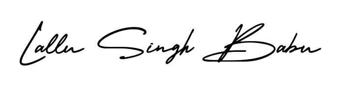 An effortless, minimalist signature concept for Lallu Singh Babu using AmerikaSignatureDemo-Regular design. Clean lines that look great on any document. Lallu Singh Babu signature style 3 images and pictures png