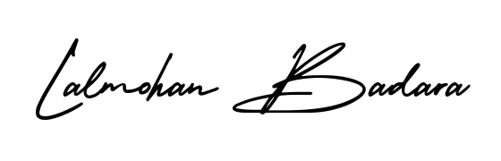 Get inspired by this graceful AmerikaSignatureDemo-Regular signature style for name Lalmohan Badara. Smooth loops and balanced proportions for everyday use. Lalmohan Badara signature style 3 images and pictures png