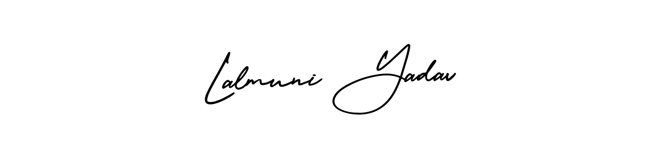 Use a signature maker to create a handwritten signature online. With this signature software, you can design (AmerikaSignatureDemo-Regular) your own signature for name Lalmuni Yadav. Lalmuni Yadav signature style 3 images and pictures png