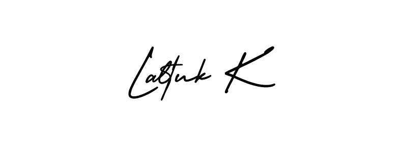 Make a short Laltuk K signature style. Manage your documents anywhere anytime using AmerikaSignatureDemo-Regular. Create and add eSignatures, submit forms, share and send files easily. Laltuk K signature style 3 images and pictures png