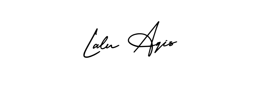 if you are searching for the best signature style for your name Lalu Aqis. so please give up your signature search. here we have designed multiple signature styles  using AmerikaSignatureDemo-Regular. Lalu Aqis signature style 3 images and pictures png