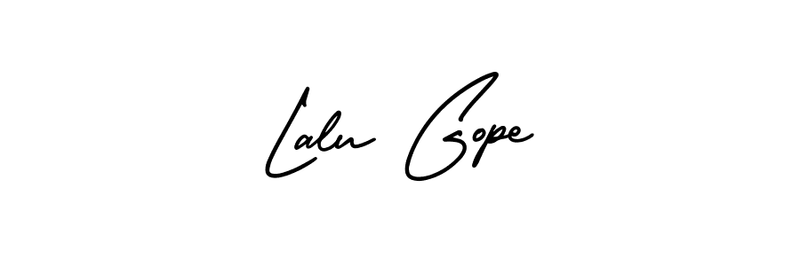 Design your own signature with our free online signature maker. With this signature software, you can create a handwritten (AmerikaSignatureDemo-Regular) signature for name Lalu Gope. Lalu Gope signature style 3 images and pictures png