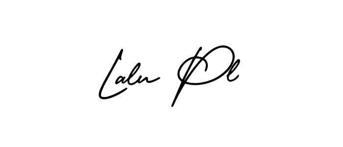 How to make Lalu Pl name signature. Use AmerikaSignatureDemo-Regular style for creating short signs online. This is the latest handwritten sign. Lalu Pl signature style 3 images and pictures png