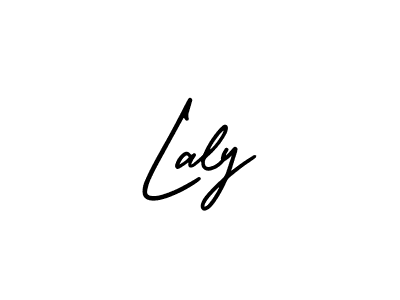 Create a beautiful signature design for name Laly. With this signature (AmerikaSignatureDemo-Regular) fonts, you can make a handwritten signature for free. Laly signature style 3 images and pictures png