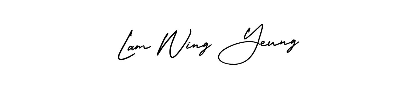 Similarly AmerikaSignatureDemo-Regular is the best handwritten signature design. Signature creator online .You can use it as an online autograph creator for name Lam Wing Yeung. Lam Wing Yeung signature style 3 images and pictures png