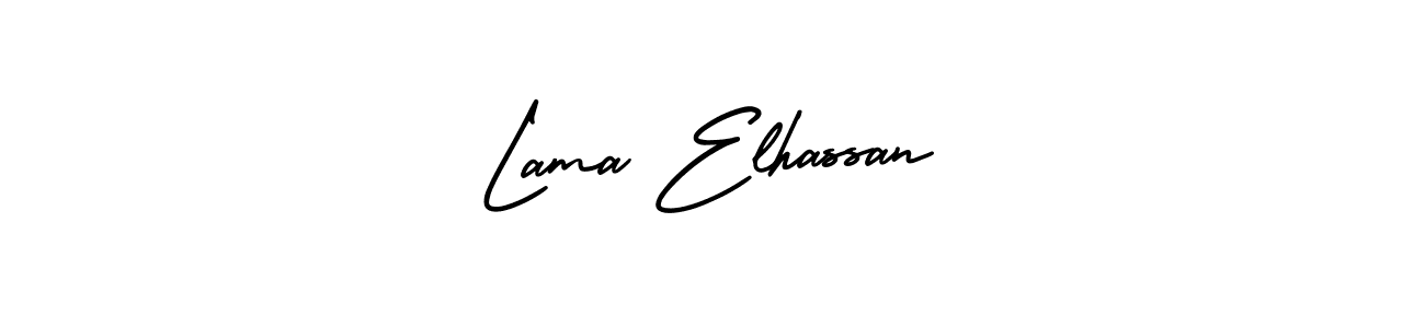 Create a beautiful signature design for name Lama Elhassan. With this signature (AmerikaSignatureDemo-Regular) fonts, you can make a handwritten signature for free. Lama Elhassan signature style 3 images and pictures png