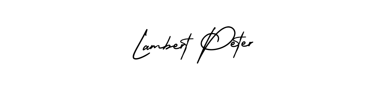 Lambert Peter stylish signature style. Best Handwritten Sign (AmerikaSignatureDemo-Regular) for my name. Handwritten Signature Collection Ideas for my name Lambert Peter. Lambert Peter signature style 3 images and pictures png