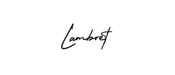 Make a beautiful signature design for name Lambret. With this signature (AmerikaSignatureDemo-Regular) style, you can create a handwritten signature for free. Lambret signature style 3 images and pictures png