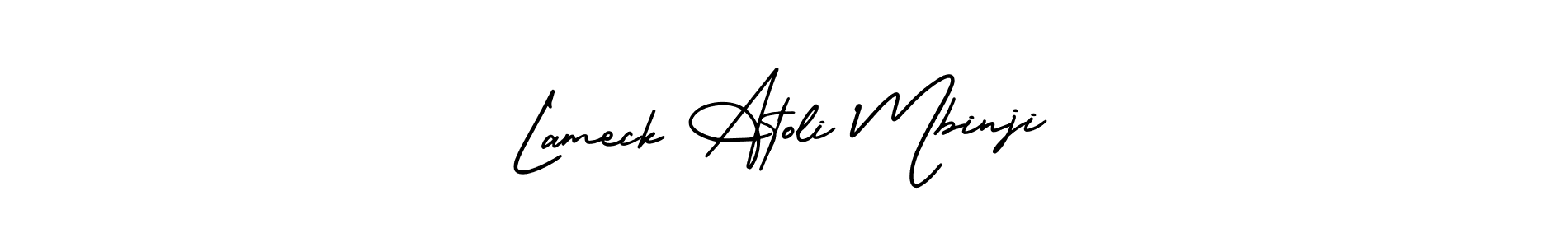 AmerikaSignatureDemo-Regular is a professional signature style that is perfect for those who want to add a touch of class to their signature. It is also a great choice for those who want to make their signature more unique. Get Lameck Atoli Mbinji name to fancy signature for free. Lameck Atoli Mbinji signature style 3 images and pictures png