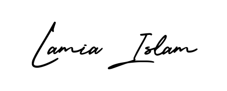 How to make Lamia Islam signature? AmerikaSignatureDemo-Regular is a professional autograph style. Create handwritten signature for Lamia Islam name. Lamia Islam signature style 3 images and pictures png