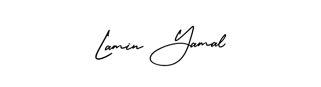 This is the best signature style for the Lamin Yamal name. Also you like these signature font (AmerikaSignatureDemo-Regular). Mix name signature. Lamin Yamal signature style 3 images and pictures png