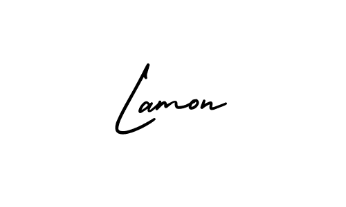 How to Draw Lamon signature style? AmerikaSignatureDemo-Regular is a latest design signature styles for name Lamon. Lamon signature style 3 images and pictures png