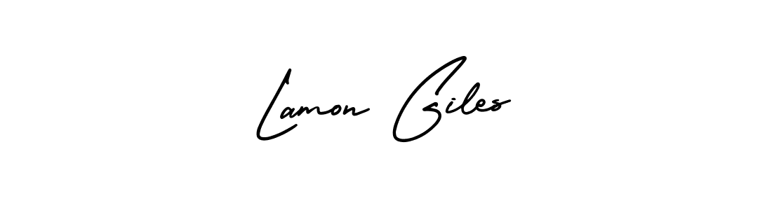 How to Draw Lamon Giles signature style? AmerikaSignatureDemo-Regular is a latest design signature styles for name Lamon Giles. Lamon Giles signature style 3 images and pictures png