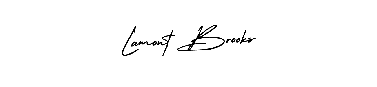 Create a beautiful signature design for name Lamont Brooks. With this signature (AmerikaSignatureDemo-Regular) fonts, you can make a handwritten signature for free. Lamont Brooks signature style 3 images and pictures png
