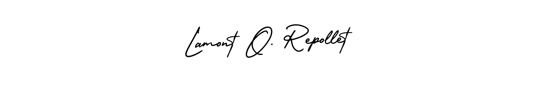 Create a beautiful signature design for name Lamont O. Repollet. With this signature (AmerikaSignatureDemo-Regular) fonts, you can make a handwritten signature for free. Lamont O. Repollet signature style 3 images and pictures png