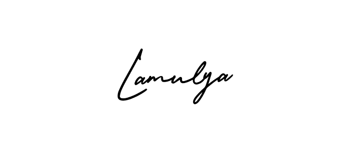 Lamulya stylish signature style. Best Handwritten Sign (AmerikaSignatureDemo-Regular) for my name. Handwritten Signature Collection Ideas for my name Lamulya. Lamulya signature style 3 images and pictures png