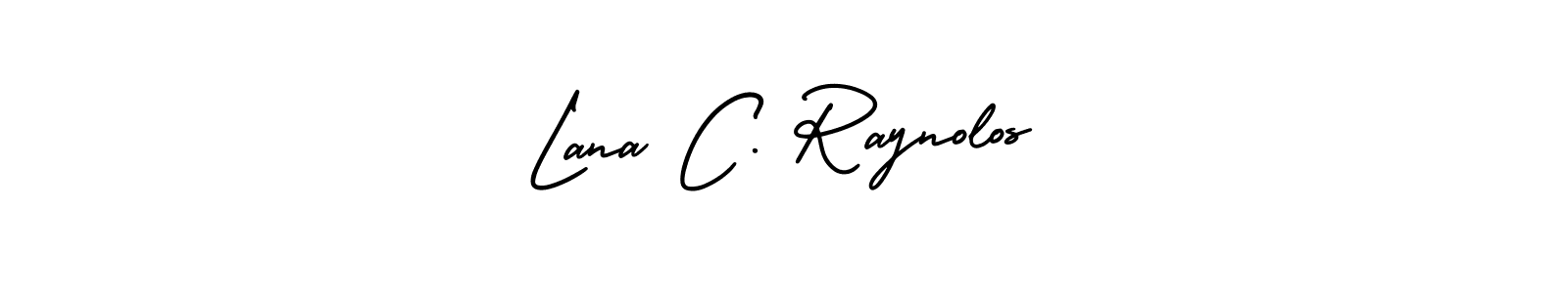 The best way (AmerikaSignatureDemo-Regular) to make a short signature is to pick only two or three words in your name. The name Lana C. Raynolos include a total of six letters. For converting this name. Lana C. Raynolos signature style 3 images and pictures png