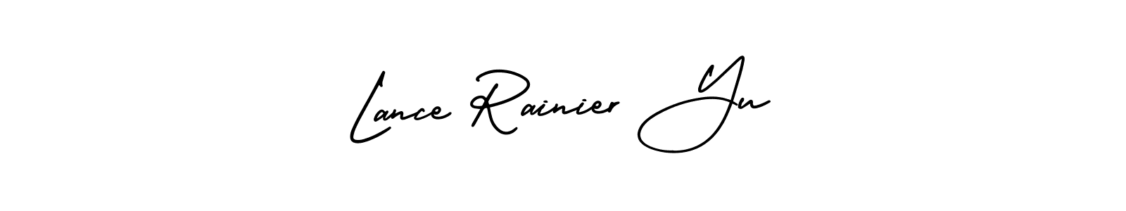 How to make Lance Rainier Yu name signature. Use AmerikaSignatureDemo-Regular style for creating short signs online. This is the latest handwritten sign. Lance Rainier Yu signature style 3 images and pictures png