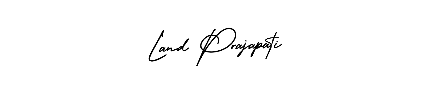 How to make Land Prajapati name signature. Use AmerikaSignatureDemo-Regular style for creating short signs online. This is the latest handwritten sign. Land Prajapati signature style 3 images and pictures png