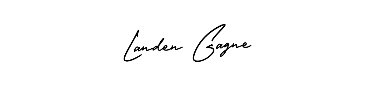 Make a beautiful signature design for name Landen Gagne. With this signature (AmerikaSignatureDemo-Regular) style, you can create a handwritten signature for free. Landen Gagne signature style 3 images and pictures png