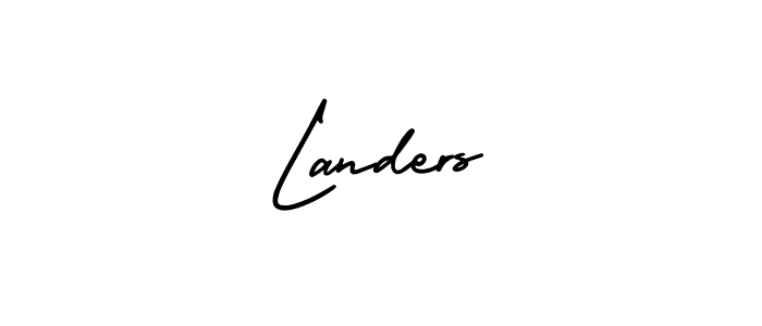 Landers stylish signature style. Best Handwritten Sign (AmerikaSignatureDemo-Regular) for my name. Handwritten Signature Collection Ideas for my name Landers. Landers signature style 3 images and pictures png