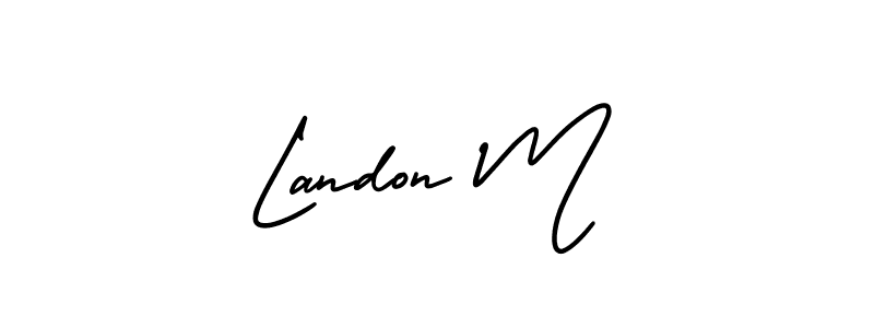 Make a short Landon M signature style. Manage your documents anywhere anytime using AmerikaSignatureDemo-Regular. Create and add eSignatures, submit forms, share and send files easily. Landon M signature style 3 images and pictures png