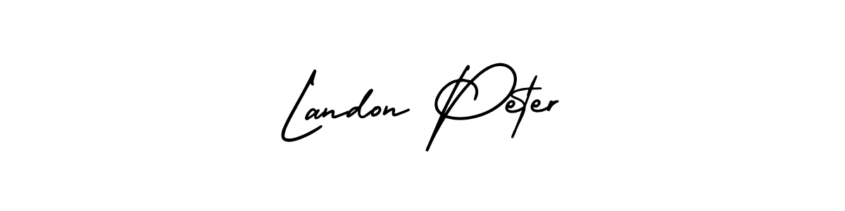 Make a beautiful signature design for name Landon Peter. Use this online signature maker to create a handwritten signature for free. Landon Peter signature style 3 images and pictures png