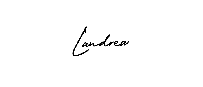 Landrea stylish signature style. Best Handwritten Sign (AmerikaSignatureDemo-Regular) for my name. Handwritten Signature Collection Ideas for my name Landrea. Landrea signature style 3 images and pictures png