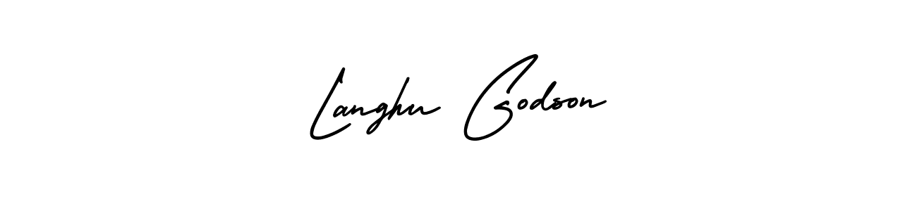 Use a signature maker to create a handwritten signature online. With this signature software, you can design (AmerikaSignatureDemo-Regular) your own signature for name Langhu Godson. Langhu Godson signature style 3 images and pictures png