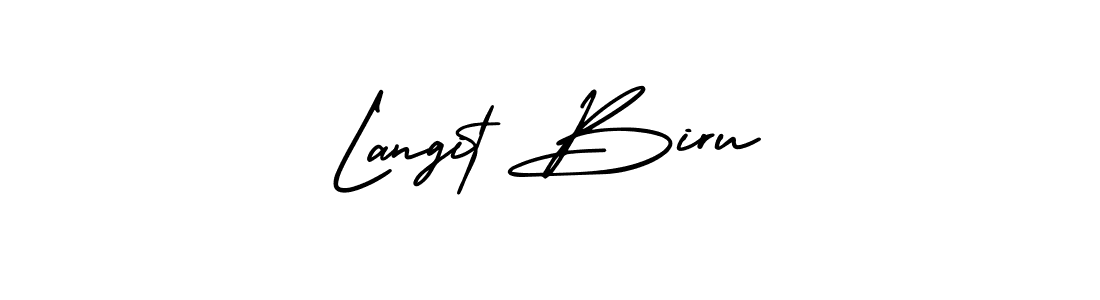 Check out images of Autograph of Langit Biru name. Actor Langit Biru Signature Style. AmerikaSignatureDemo-Regular is a professional sign style online. Langit Biru signature style 3 images and pictures png