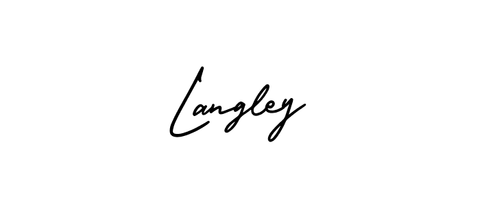 Create a beautiful signature design for name Langley. With this signature (AmerikaSignatureDemo-Regular) fonts, you can make a handwritten signature for free. Langley signature style 3 images and pictures png