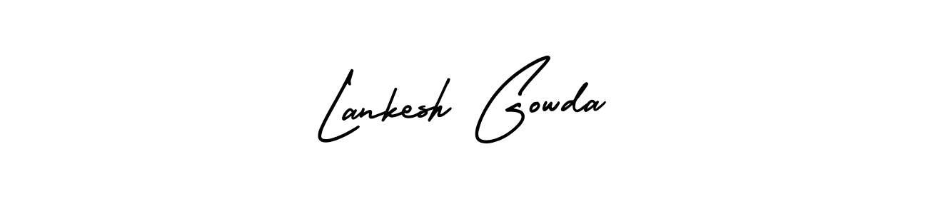 if you are searching for the best signature style for your name Lankesh Gowda. so please give up your signature search. here we have designed multiple signature styles  using AmerikaSignatureDemo-Regular. Lankesh Gowda signature style 3 images and pictures png