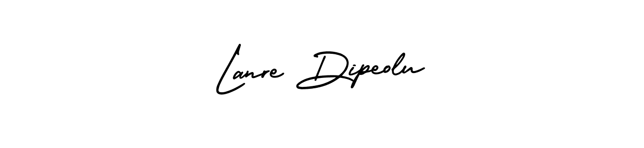 This is the best signature style for the Lanre Dipeolu name. Also you like these signature font (AmerikaSignatureDemo-Regular). Mix name signature. Lanre Dipeolu signature style 3 images and pictures png