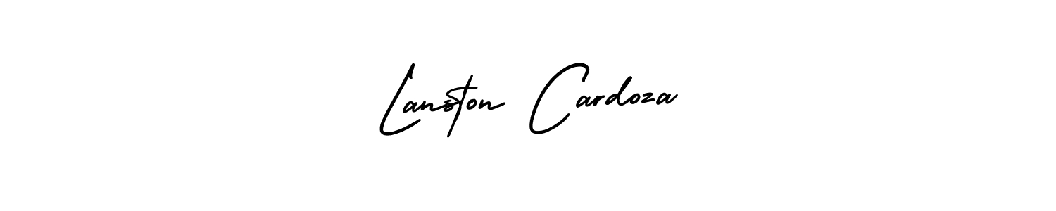 How to make Lanston Cardoza name signature. Use AmerikaSignatureDemo-Regular style for creating short signs online. This is the latest handwritten sign. Lanston Cardoza signature style 3 images and pictures png