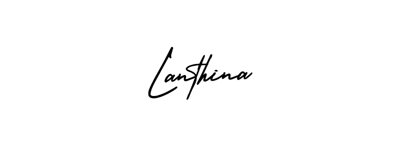 It looks lik you need a new signature style for name Lanthina. Design unique handwritten (AmerikaSignatureDemo-Regular) signature with our free signature maker in just a few clicks. Lanthina signature style 3 images and pictures png