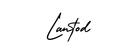 A dynamic signature style for Lantod using AmerikaSignatureDemo-Regular script. Designed to look authentic, handwritten, and professional. Lantod signature style 3 images and pictures png