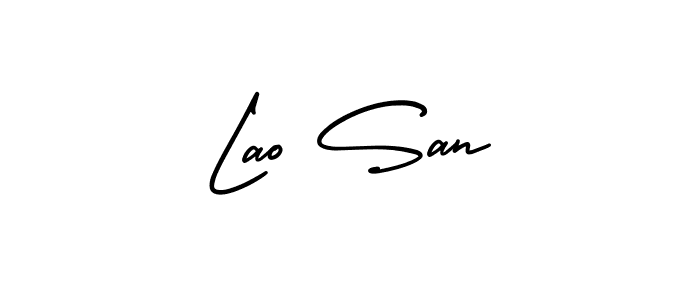 It looks lik you need a new signature style for name Lao San. Design unique handwritten (AmerikaSignatureDemo-Regular) signature with our free signature maker in just a few clicks. Lao San signature style 3 images and pictures png