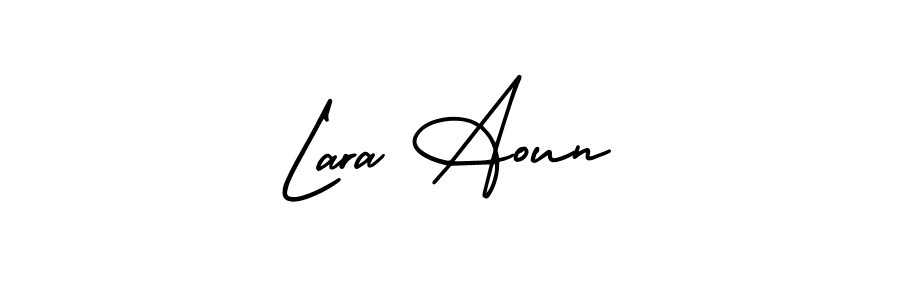 Design your own signature with our free online signature maker. With this signature software, you can create a handwritten (AmerikaSignatureDemo-Regular) signature for name Lara Aoun. Lara Aoun signature style 3 images and pictures png