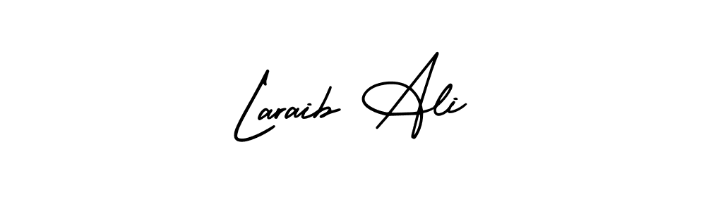 Create a beautiful signature design for name Laraib Ali. With this signature (AmerikaSignatureDemo-Regular) fonts, you can make a handwritten signature for free. Laraib Ali signature style 3 images and pictures png